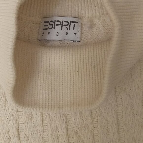 Esprit Sport - beige color designed pattern top 35 % cotton size S - Picture 1 of 5